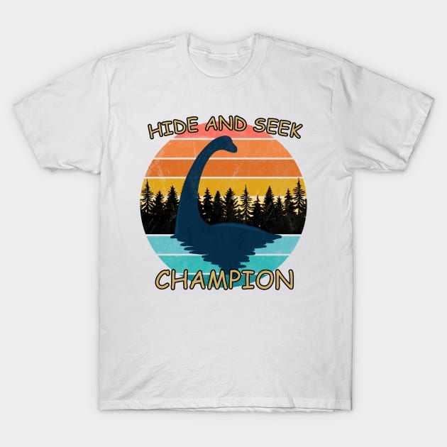 Loch Ness Monster - Hide and Seek Champion T-Shirt by valentinahramov